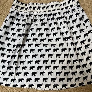 Elephant print mini skirt